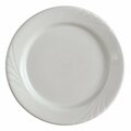 Tuxton China Sonoma 9 in. Embossed Plate China Plate - Porcelain White - 2 Dozen YPA-090